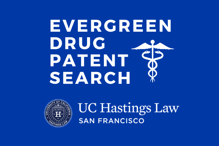 Logo for the Evergreen Drug Patent Search Database